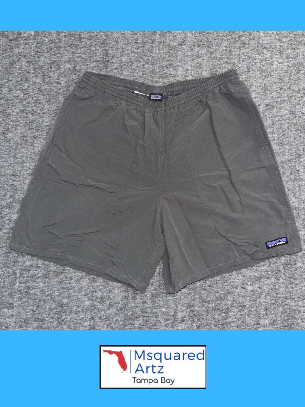 Patagonia Baggies Shorts Men Medium Gray Nylon Outdoor Swim Shorts